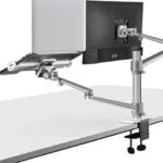 2 in 1 360 Degree Rotating Double Arm Laptop and monitor