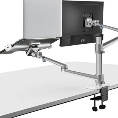 2 in 1 360 Degree Rotating Double Arm Laptop and monitor