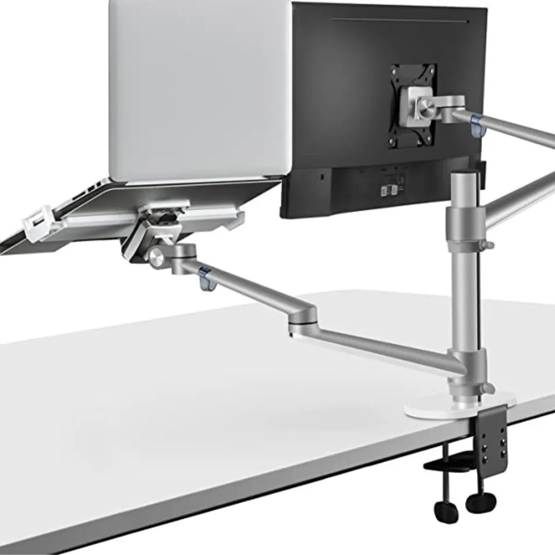 2 in 1 360 Degree Rotating Double Arm Laptop and monitor