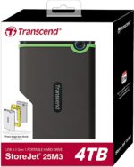 TRANSCEND StoreJet 25M3 Hard Disk 4TB, USB 3.1 External Hard Drive