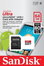 SanDisk Ultra 64GB microSDXC UHS-I Card with Adapter