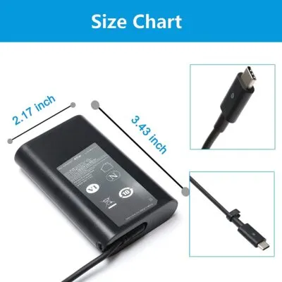 USB Type-C 20V 2.25A 45W Laptop Adapter for Dell XPS