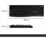 Logitech K120 Keyboard - Cable Connectivity - USB Interface