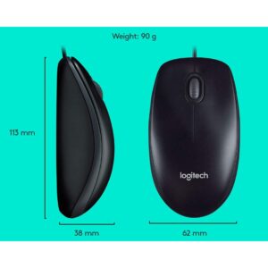 Logitech MK120 Wired USB Keyboard Mouse Desktop Combo