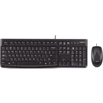 Logitech MK120 Wired USB Keyboard Mouse Desktop Combo