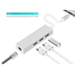 Type C Hub With 3.0 USB Ports And Gigabit Ethernet Rj45 Lan Port