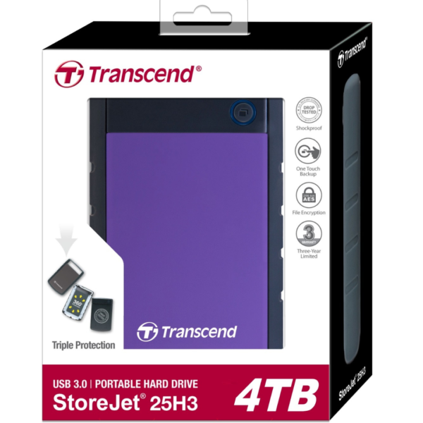 4TB Transcend Store Jet 25H3 2.5-inch USB3.0 Portable Hard Drive