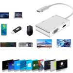 USB C to HDMI DVI VGA Adapter 4K