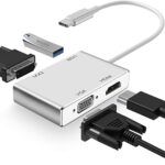 USB C to HDMI DVI VGA Adapter 4K