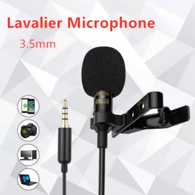 Lavalier Microphone For Smart Phone Recording  Phone-black For Mobile Journalist