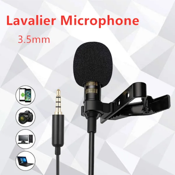 Lavalier Microphone For Smart Phone Recording  Phone-black For Mobile Journalist