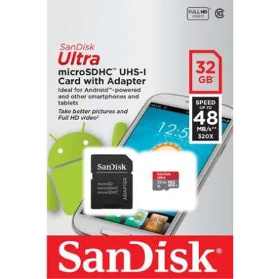 SanDisk Ultra Micro 32 GB MicroSD Memory Card Class 10