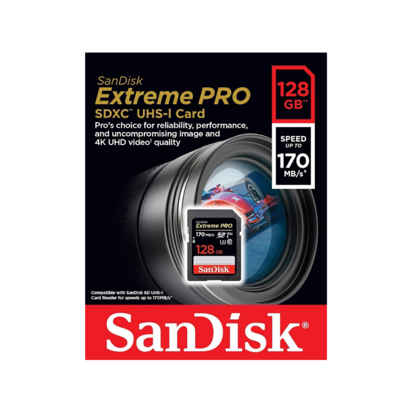 SanDisk Extreme PRO 128GB SDXC UHS-I Card 200 MBPs