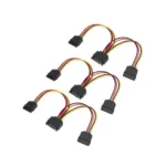 Vention Sat 15P Male To Female Power Splitter Cable 0.15 Meter Black
