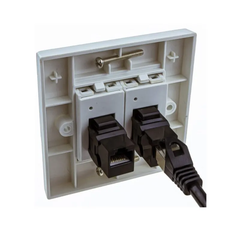 Vention 2 Port Wall Faceplate White 86 Type