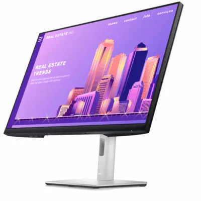 Dell P2722H 27" FHD Monitor, Height, Pivot (rotation), Swivel, Tilt, Black Color