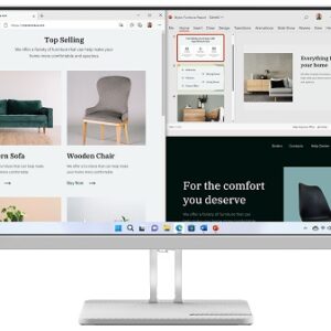 Lenovo L27e-40 27" FHD Monitor, Cloud Grey Color, Connectivity : 1 VGA, 2 HDMI 1.4