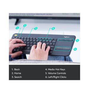 Logitech Wireless Touch Keyboard K400 Plus with Built-In Multi-Touch Touchpad