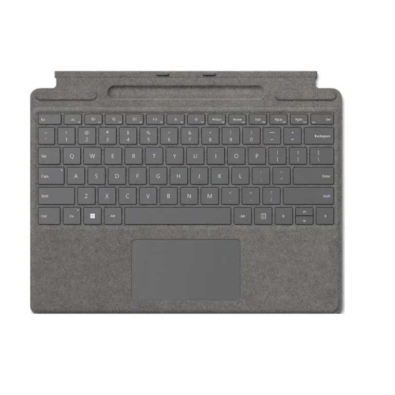 ere are some additional unique ways to describe the Microsoft Surface Pro Signature Keyboard with Microsoft Surface Slim Pen 2 in Platinum: A power duo for productivity and creativity A seamless extension of your Surface Pro 8 The perfect keyboard and pen combo for the modern professional A must-have accessory for the Surface Pro 8 A luxurious and stylish keyboard and pen combo The perfect way to take your Surface Pro 8 to the next level