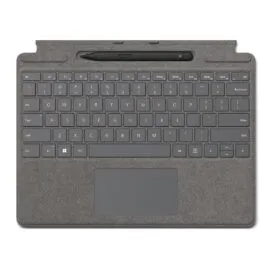 ere are some additional unique ways to describe the Microsoft Surface Pro Signature Keyboard with Microsoft Surface Slim Pen 2 in Platinum: A power duo for productivity and creativity A seamless extension of your Surface Pro 8 The perfect keyboard and pen combo for the modern professional A must-have accessory for the Surface Pro 8 A luxurious and stylish keyboard and pen combo The perfect way to take your Surface Pro 8 to the next level