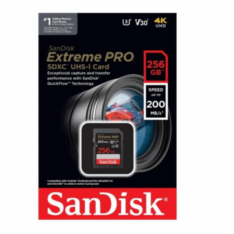 SanDisk Extreme PRO 256GB SDXC UHS-I Card 200 MB/s