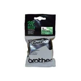 Brother M-721 Black on Green 9mm Non-Laminated Tape