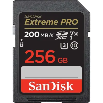 SanDisk Extreme PRO 256GB SDXC UHS-I Card 200 MB/s