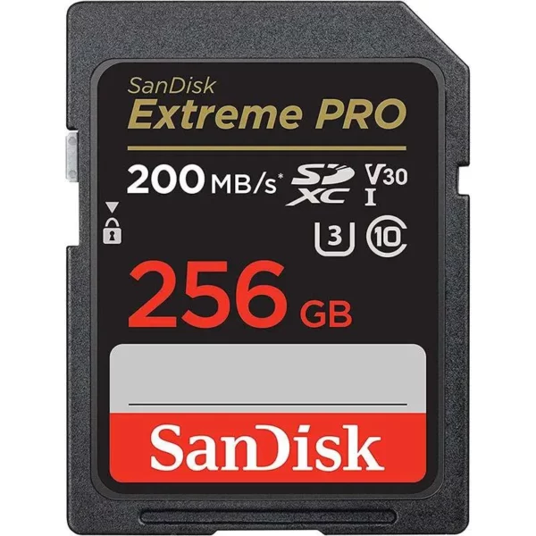SanDisk Extreme PRO 256GB SDXC UHS I Card 200 MBPs
