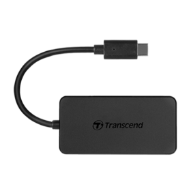Transcend 4-Port HUB USB 3.1 Gen 1 Type C, Black