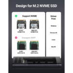 UGREEN CM400 USB-C M.2 NVME Hard Drive Enclosure (10Gbps)