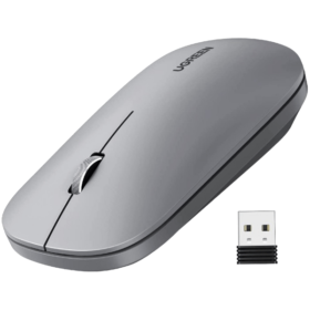 UGREEN Portable Wireless Mouse (Without Battery) - Grey