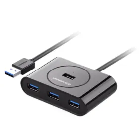 UGREEN USB-A 3.0 4-Port Hub with USB-C & USB-A 2-in-1 interface 1M Black