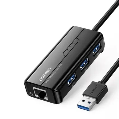 UGREEN USB-A 3.0 Hub (3 USB 3.0) with Gigabit Ethernet Adapter