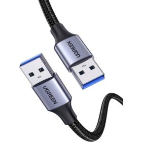 UGREEN USB-A Male to USB-A Male USB 3.0 Alu Case Braided Cable 2M Black
