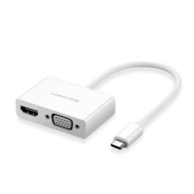 UGREEN USB-C to HDMI + VGA Converter - White