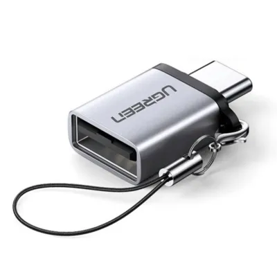 UGREEN USB-C to USB 3.0 A Adapter Cable with Lanyard (Space Gray)