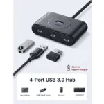 UGREEN CR113 USB 3.0 4-port USB Hub 5 Gbps Data Transfer - Grey