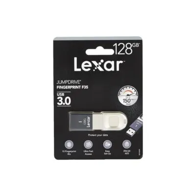 Lexar Jumpdrive Fingerprint F35 Usb 3.0 128GB Flash Drive