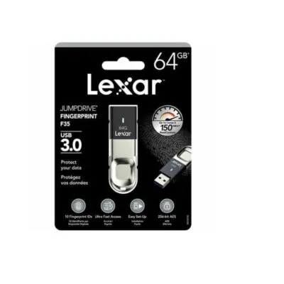 Lexar JumpDrive Fingerprint F35 USB 3.0 64 GB Flash Drive