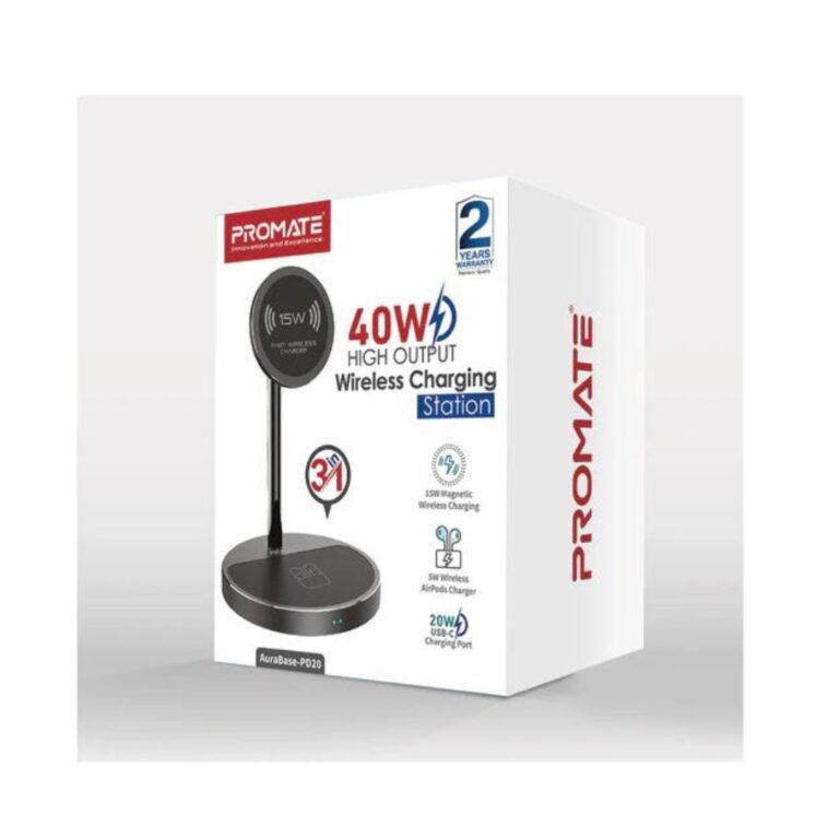 Promate AuraBase-PD20 40W High Output Wireless Charging Station