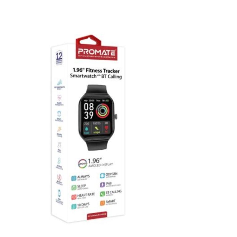 Promate ProWatch-AM19 1.96 Inch Fitness Tracker Smartwatch