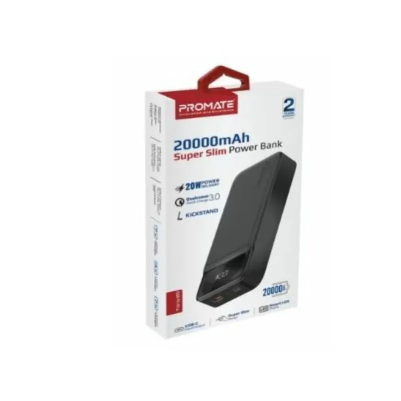 Promate 20W 20000mAh Super-Slim Power Bank (Torq-20)