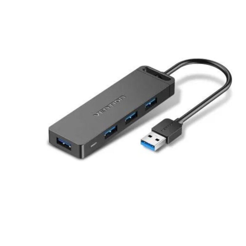 Vention 3 PORTS USB 2.0 HUB 0.15M with LAN Black