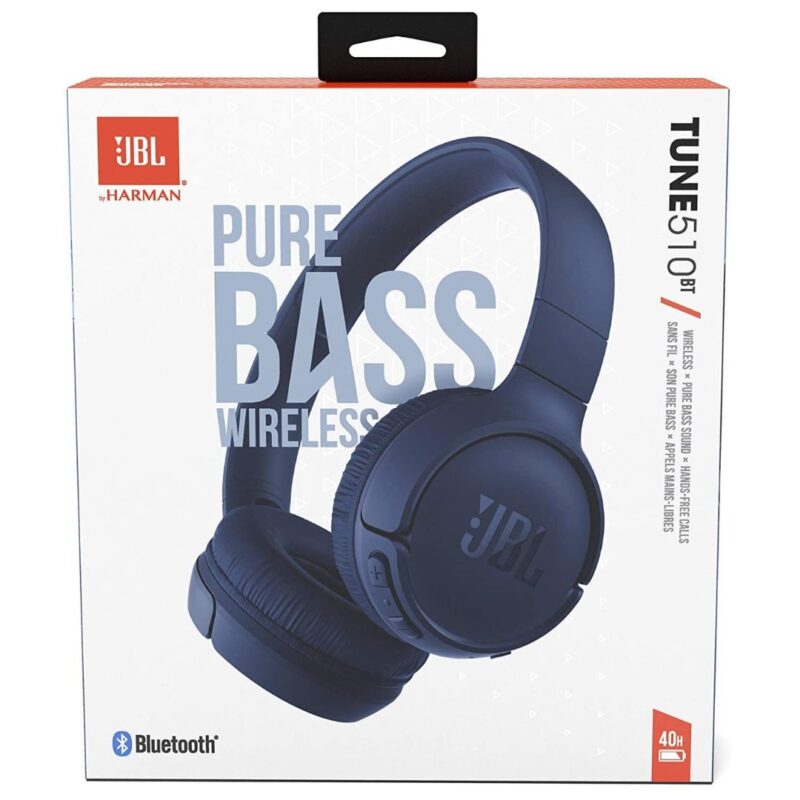 JBL Tune 510BT: Wireless On-Ear Headphones with Purebass Sound