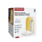 Promate 3-in-1 Multifunctional LED Lamp Bluetooth Speaker w/ 15W Wireless Charger