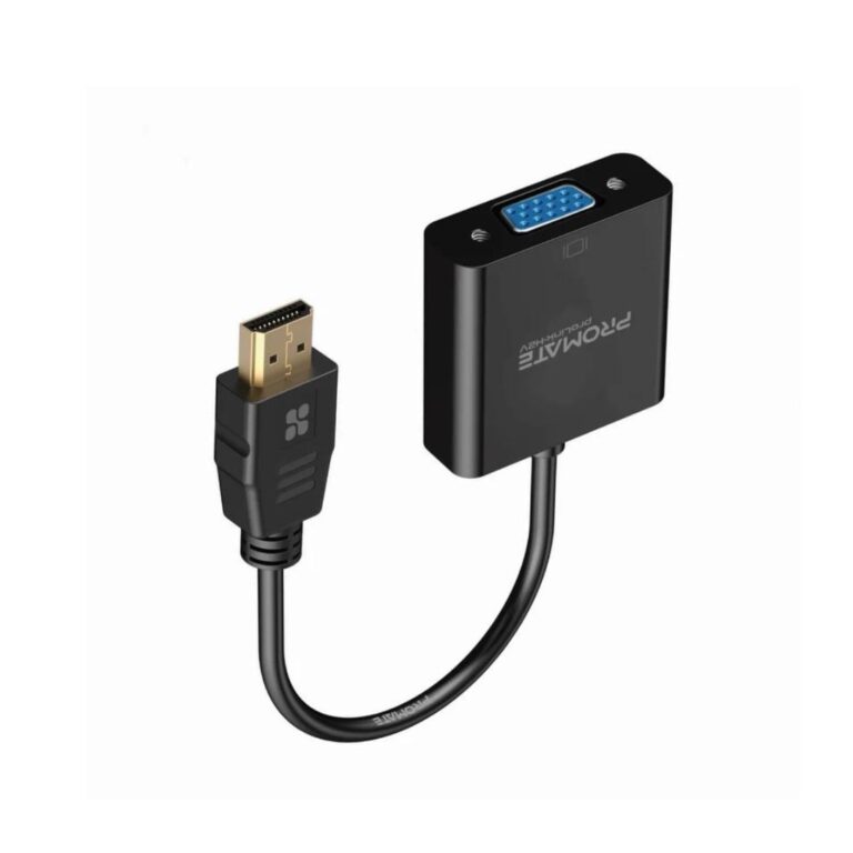 Promate HDMI to VGA Display Adaptor With Up to 1080p HD Resolution