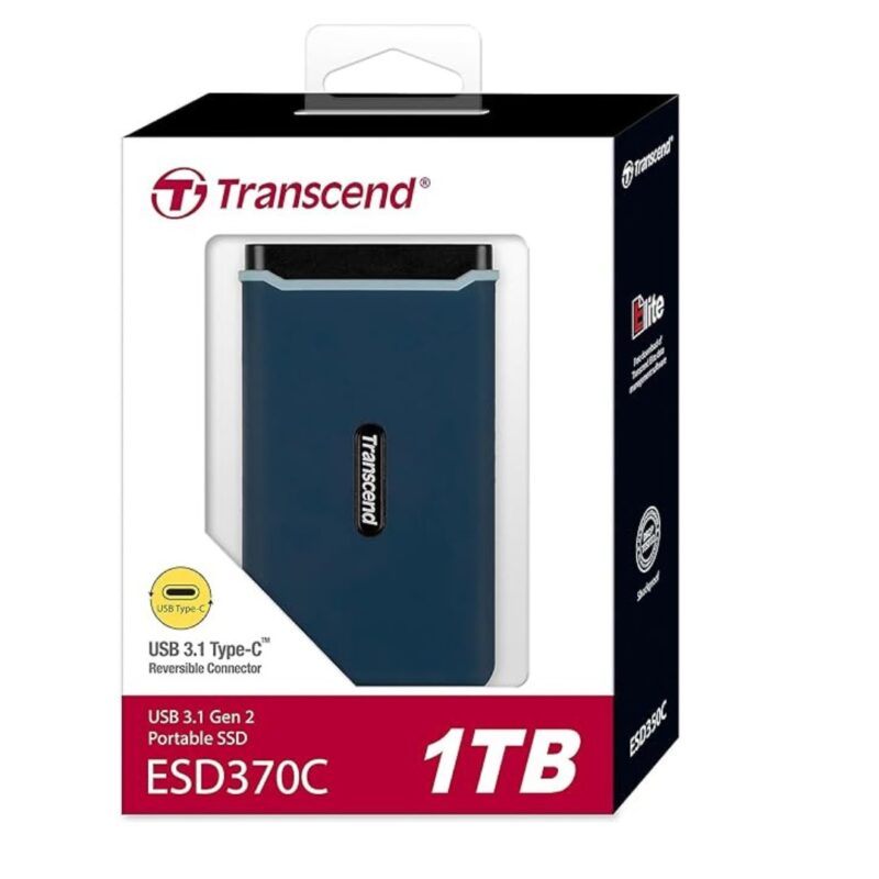 Transcend 1TB SSD USB 3.1 Gen 2 USB Type-C ESD370C Portable SSD