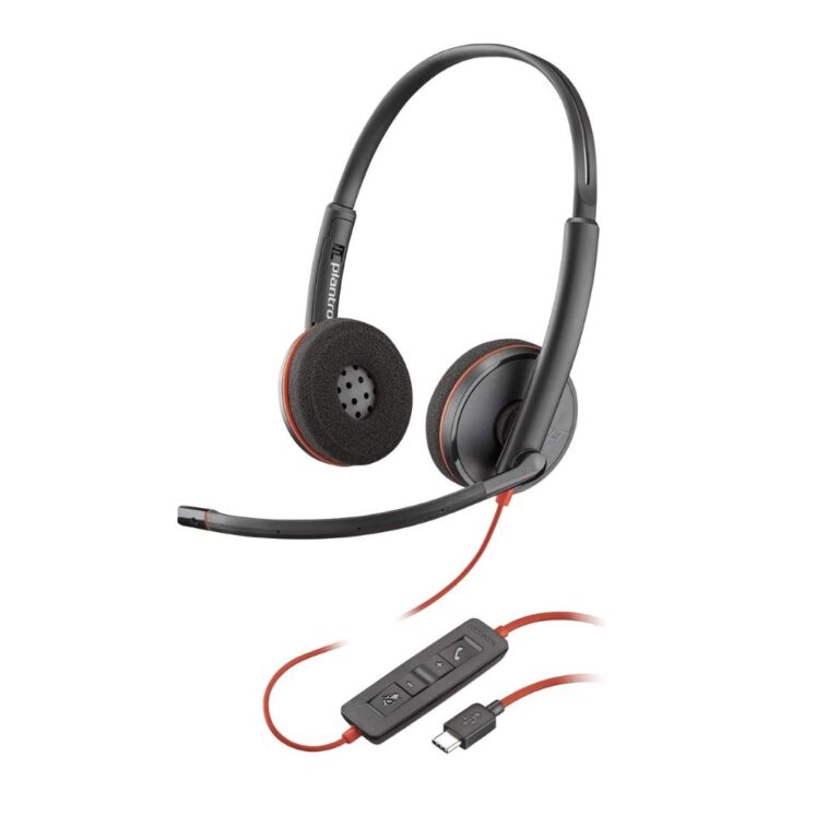 Plantronics Blackwire 3220 USB-C Headset, On-Ear Mono Headset, Wired