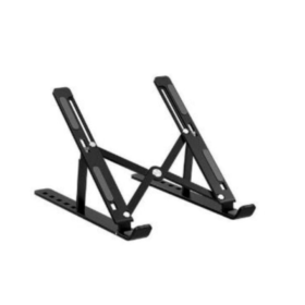 Laptop Stand Multi functional Aluminum Adjustable Holder is Convenience is the basis of working on a laptop. If you are looking for a proven way to relieve the muscles of the spine and neck , choose the stand. It has a lightweight design that stably holds 8 ” to 17.3 ” laptops . You can adjust it as you like: raise, narrow, increase or decrease the angle of inclination. The Flexible Laptop Stand Multi functional Aluminum Adjustable Holder is the perfect solution for your agile and home working requirements with its slim and lightweight design being ideal for transport. It includes a fabric pouch to protect both the laptop stand and other small items.