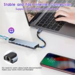 Type-C 8-in-1 Adapter Multifunction Hub